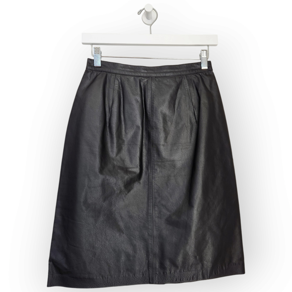 Vintage CJ Todd Saks Fifth Avenue Leather Pencil Skirt 0